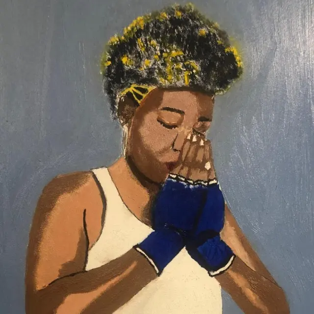 Painting of person praying