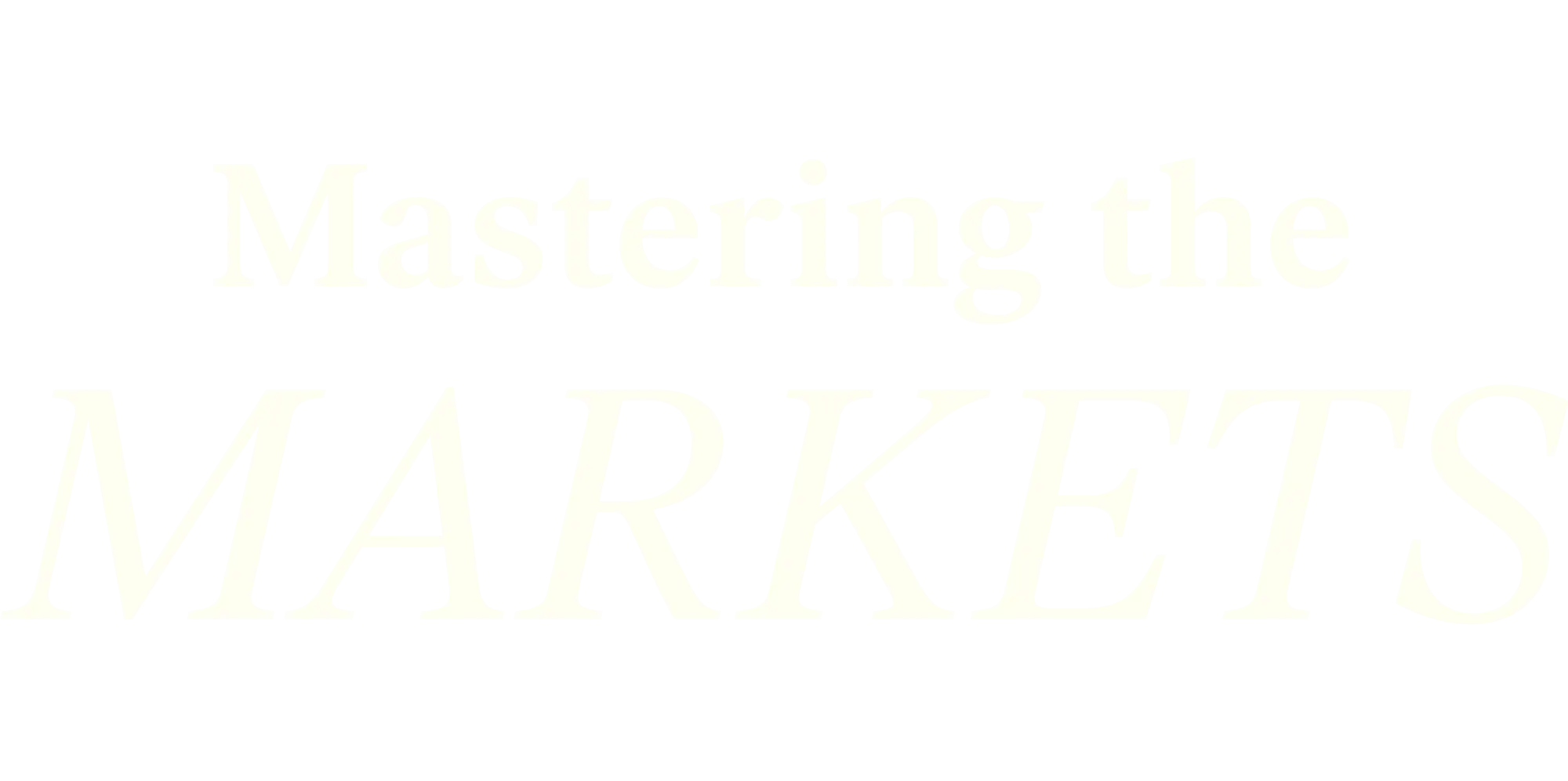 Mastering the Markets